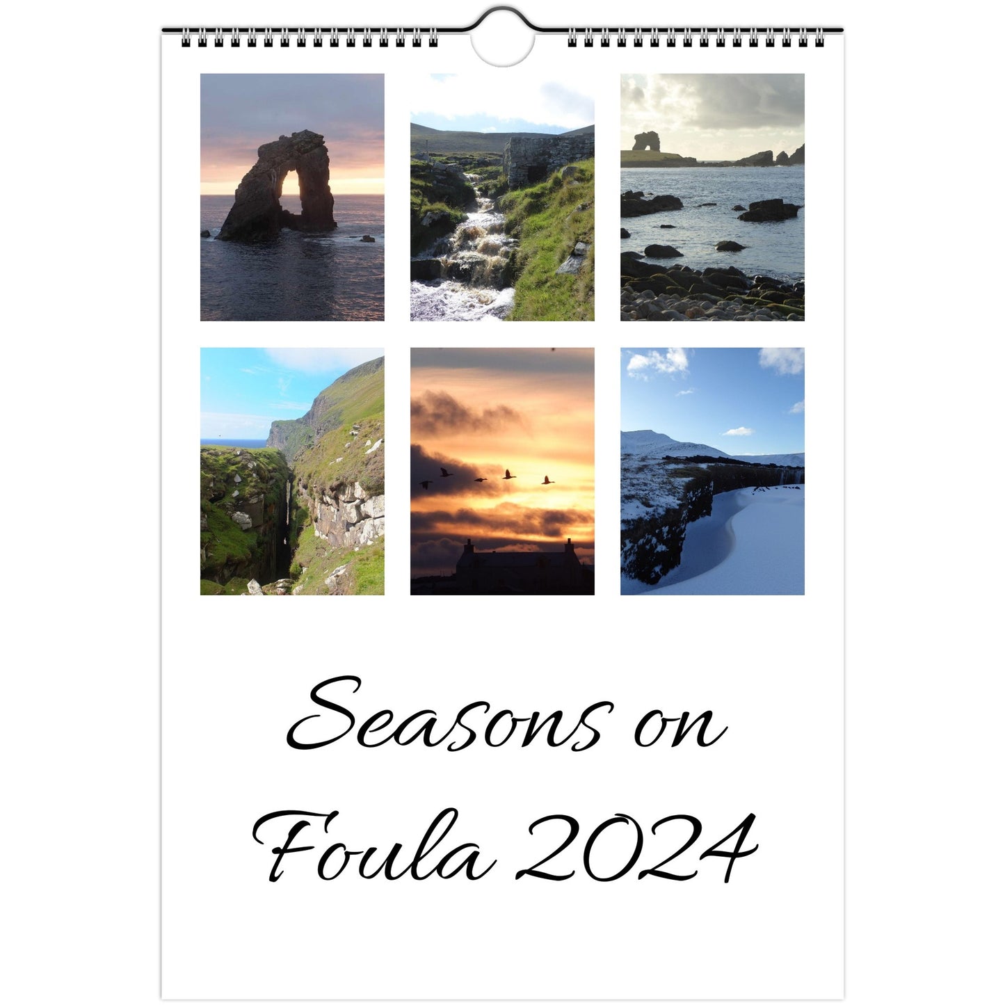 Wall calendars 2024 Seasons on Foula Europe, Asia, Latin America, Oceania