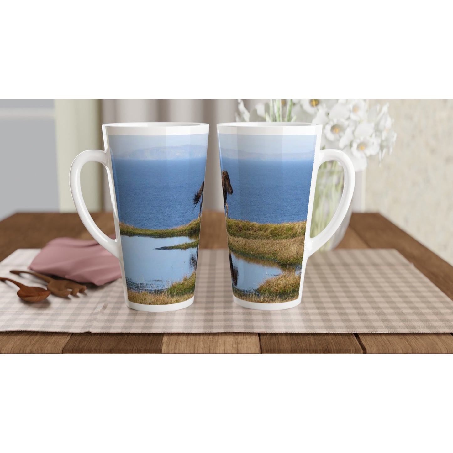 Neptune Reflected Latte 17oz Ceramic Mug