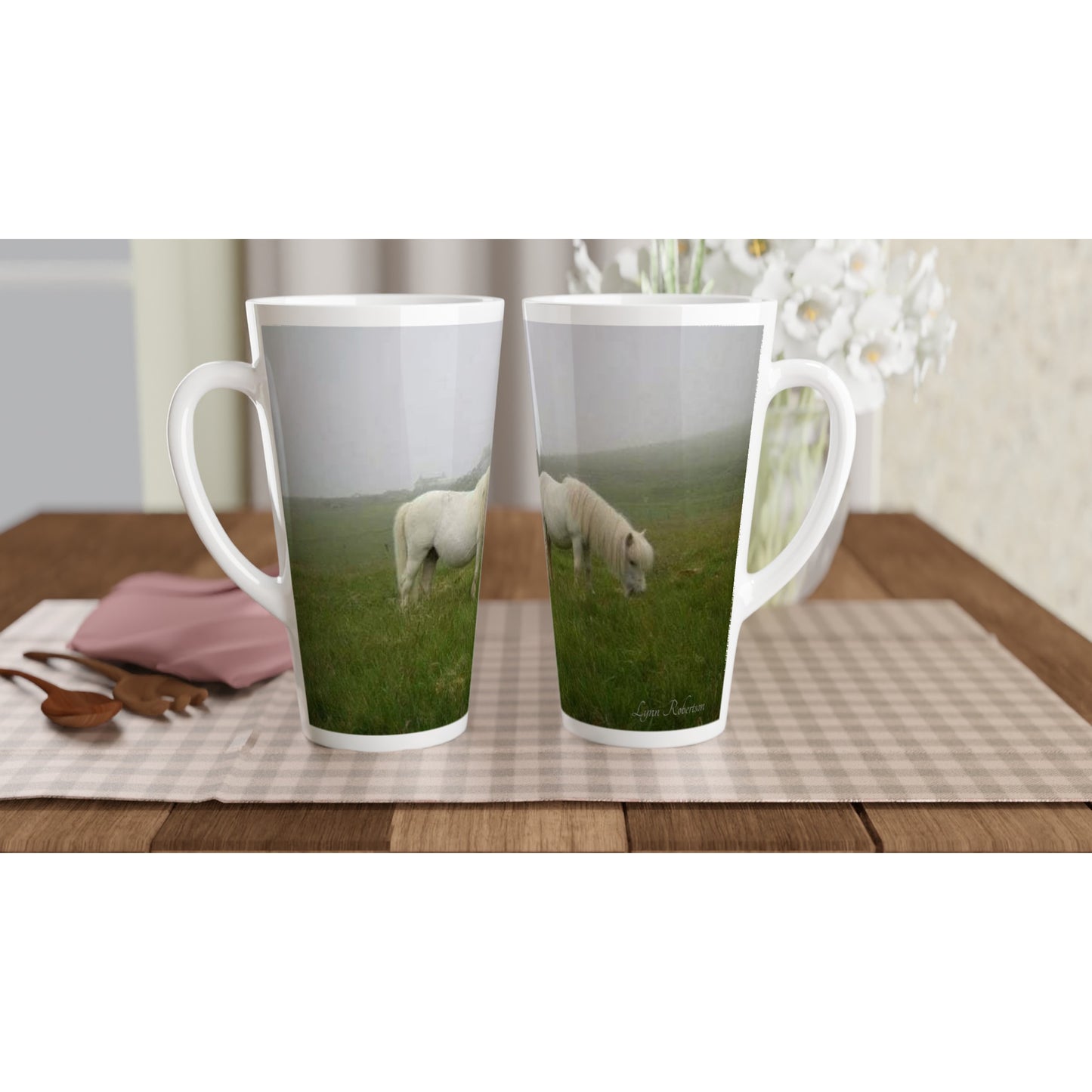 Misty Days Latte 17oz Ceramic Mug