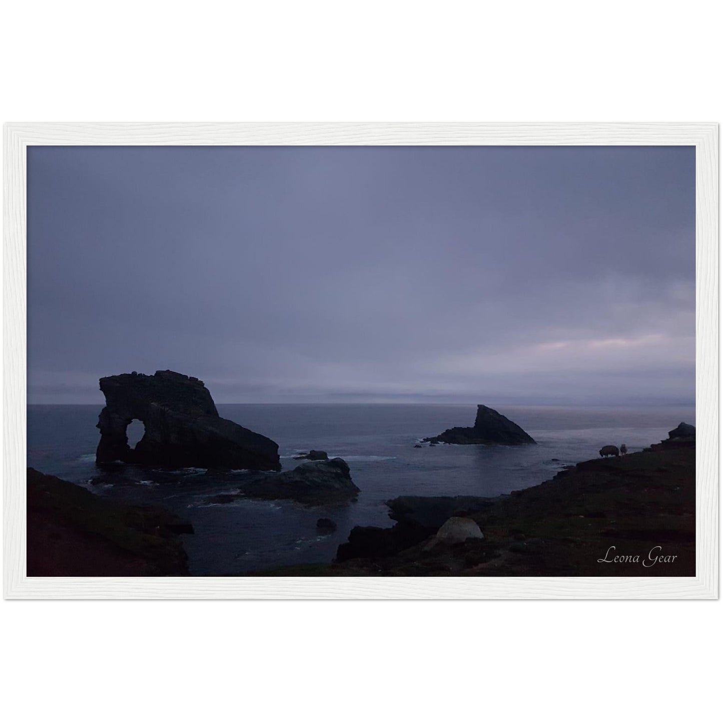 Gaada Stack in Simmir Dim Wooden Framed Print 12" x 18"