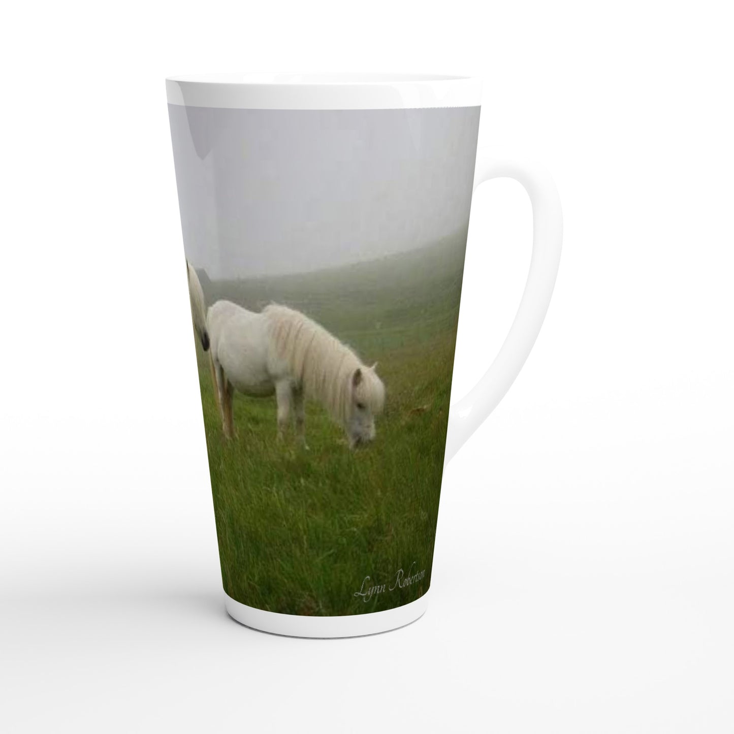 Misty Days Latte 17oz Ceramic Mug