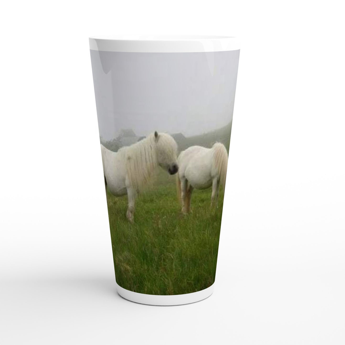 Misty Days Latte 17oz Ceramic Mug