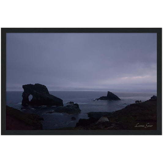 Gaada Stack in Simmir Dim Wooden Framed Print 12" x 18"