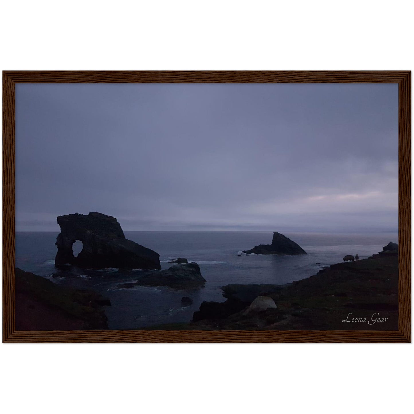 Gaada Stack in Simmir Dim Wooden Framed Print 12" x 18"